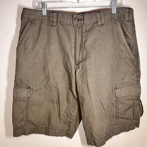 Eddie Bauer Shorts Mens 38 Pocket Button Lightweight Outdoors Cargo Hiking Brown